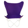 Patioplus Butterfly Chair and Cover Combination with White Frame - Purple PA167301